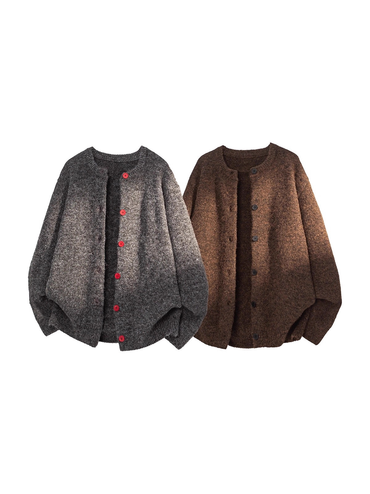 Old Money Style Retro Wool Blend Cardigan Knitwear Men's Autumn and Winter American High-End Casual Loose Knitwear Jacket