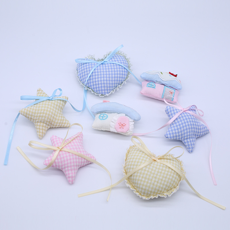 Sweet and Trendy Cotton-Filled Heart-Shaped Five-Pointed Star Fabric Accessories for Clothing, Shoe, Sock, Hat, House Decoration, Hair Accessories, and Embellishments