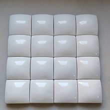 白色亮面面包砖 3D陶瓷手工砖 餐厅酒店背景墙瓷砖 个性瓷砖