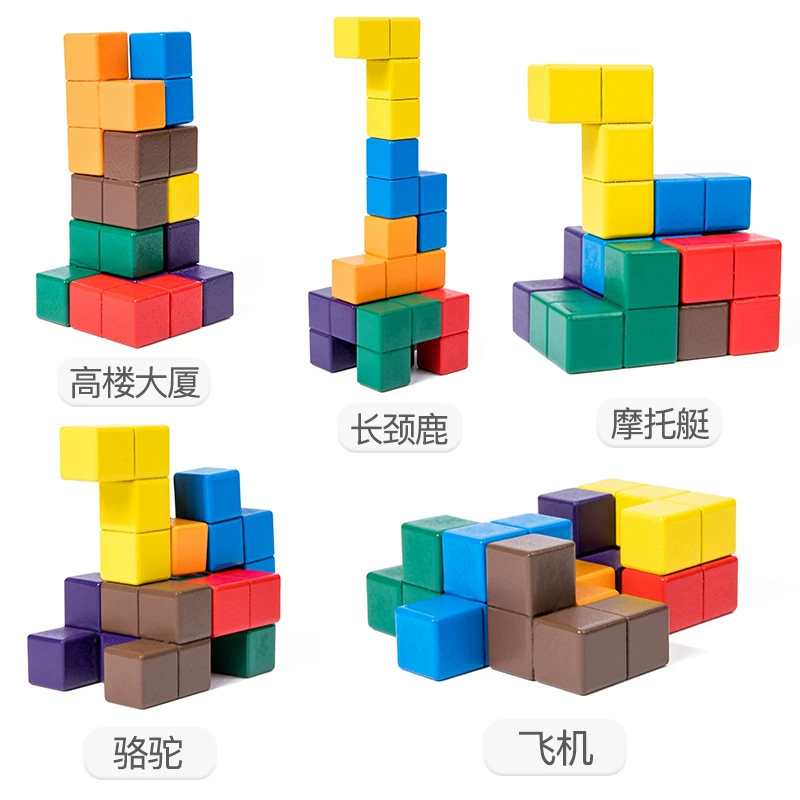 Wooden intellectual toy, Rubik's cube for training, constructor, early education