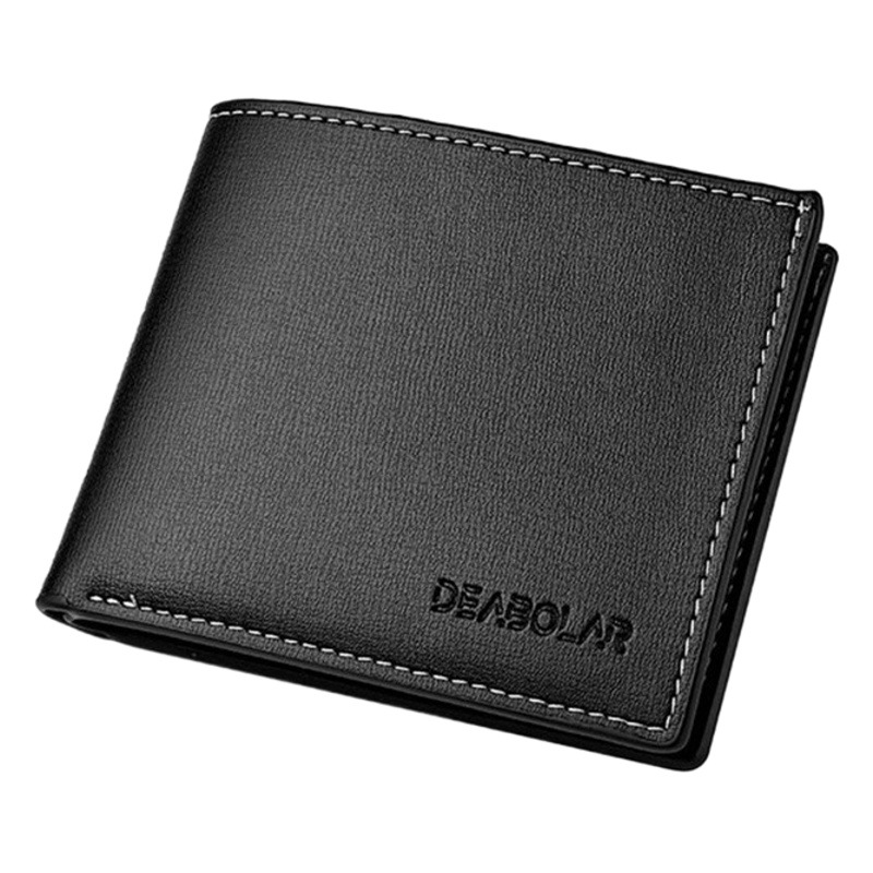 Cross-border wallet new men's soft leather wallet 20% discount Korean version of open wallet student coin purse card bag wholesale