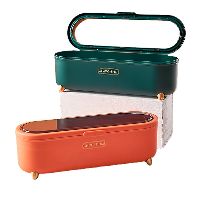 Moderno simple palillos caja con tapa a prueba de polvo palillos jaula luz lujo hogar cocina drenaje vajilla caja de almacenamiento palillos jaula