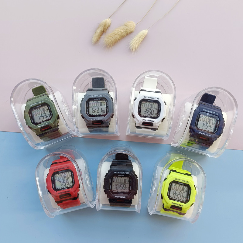 Foreign trade New Square Electronic watch high school students waterproof anti-fall LED luminous electronic watches wholesale Foreign trade New Square Electronic watch high school students waterproof anti-fall LED luminous electronic watches wholesale