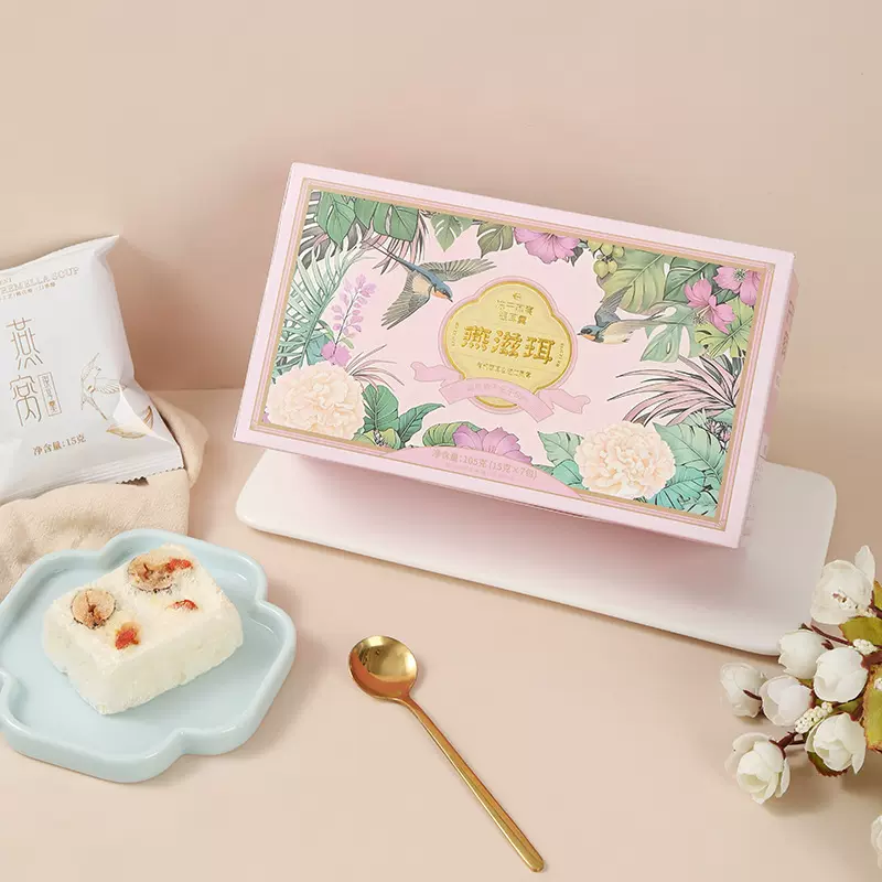 冻干燕窝银耳羹免煮冲泡代餐即食早餐燕窝银耳冻干礼盒装厂家批发