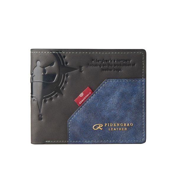 retro short fashionable capacious polyurethane wallet