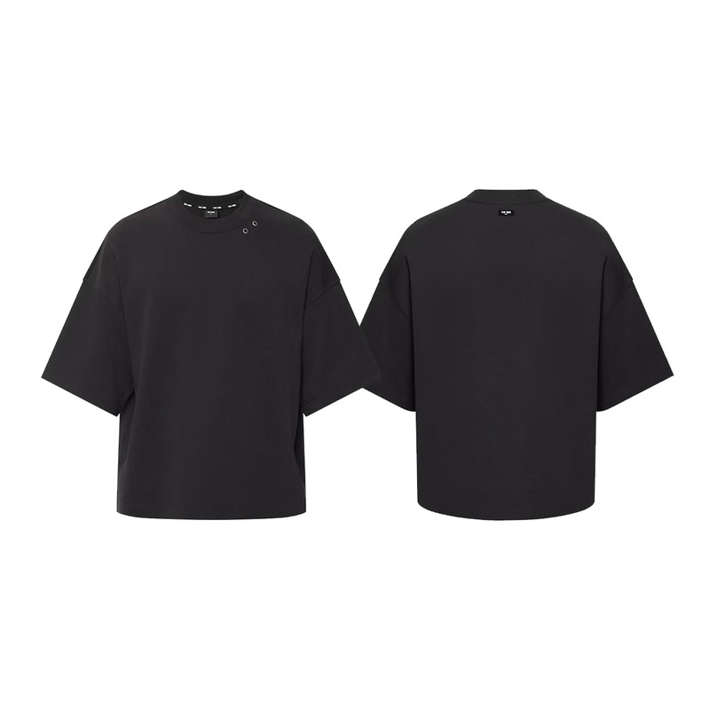 Teamwang Jackson Wang Same Style Choices Metal Short-Sleeve Unisex Summer T-Shirt Large Size National Trend Metal Decoration