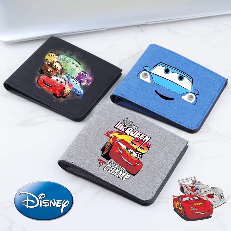 Cars Cartoon Print Short Canvas Wallet
