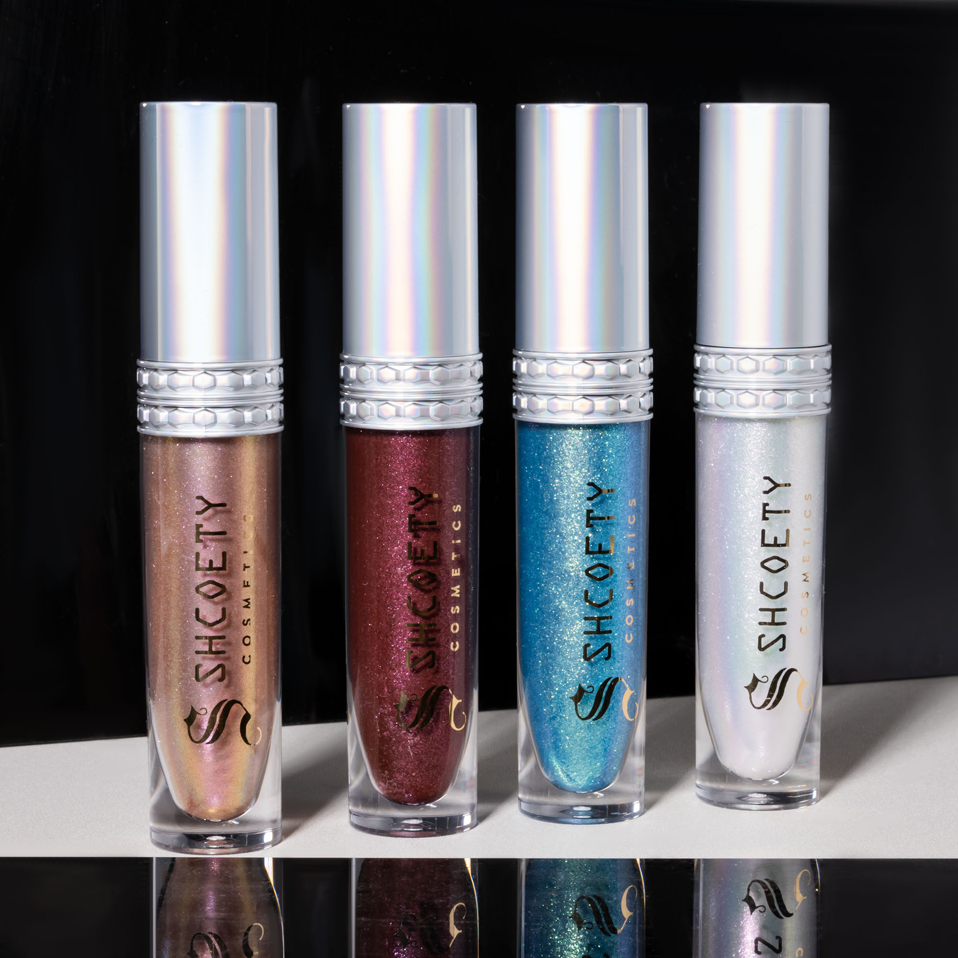 SHCOETY Cross-border Sparkling Polarized Lip Gloss is long-lasting and easy to color, with a dazzling bright lip gloss and a fine pearlescent glow that moisturizes the lips undefined