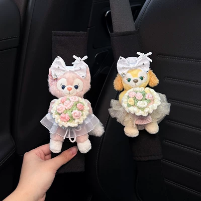 Seatbelt Shoulder Pads, Cute and High-End: Seat belt shoulder pad - lina-belle-with-flowers-cake-with-flowers-and-safety-belt-shoulder-pads