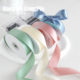 Factory direct 2.5cm double-sided polyester ribbon cake ribbon bouquet hair accessories gift box packaging solid color ribbon