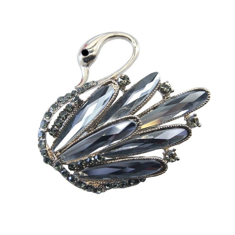 19g Weight Corsage Classification Daily Occasion Alloy Material Swan Pattern Unisex Gender Elegant Style Elegant Pin Swan Alloy Unisex Corsage 7