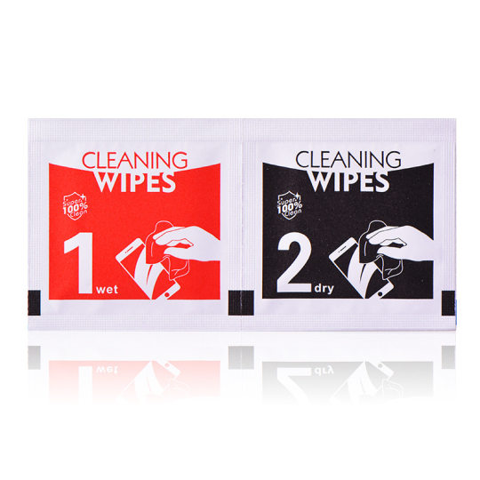 Alcohol bag 1+2 wet and dry bag tempered film mobile phone film film auxiliary kit suit dust removal stickers alcohol cotton pad