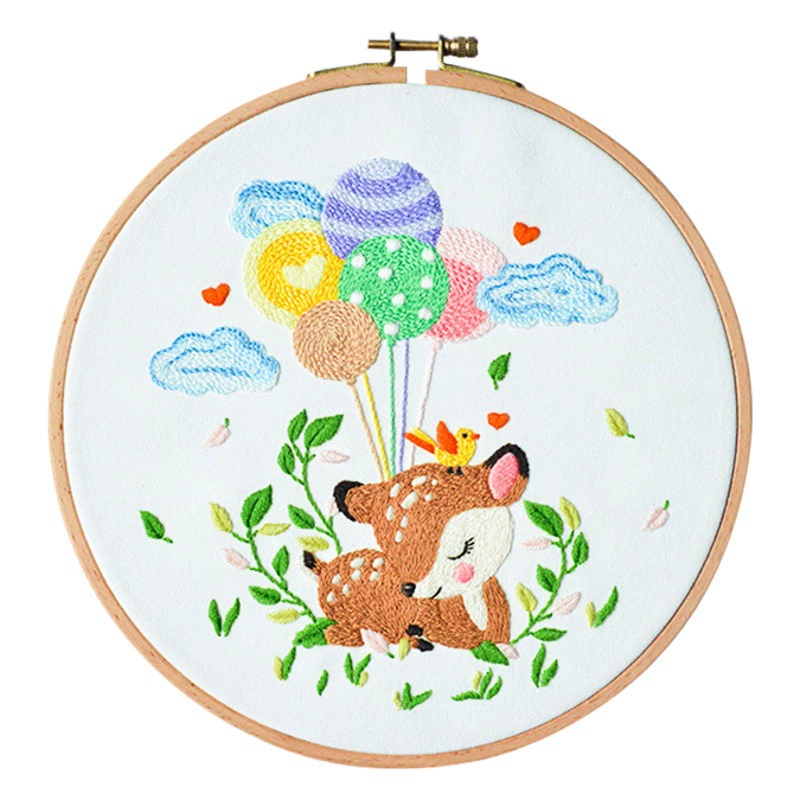 Лелейте Амазонку трансграничная детская вышивка DIY материал сумка мультфильм животное производство Су вышивка ткань декоративная подвесная картина