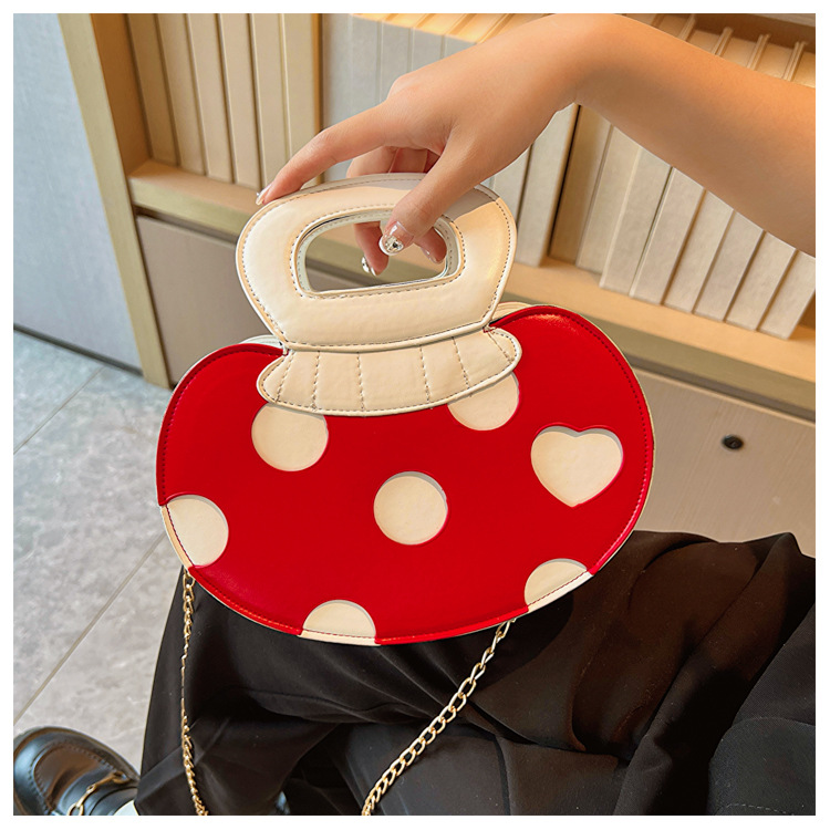 Women's Small Pu Leather Color Block Streetwear Oval Zipper Shoulder Bag Handbag Crossbody Bag display picture 3