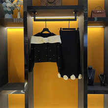 2025新款miu系韩剧穿搭感黑色小香风外套裙子套装女秋冬季