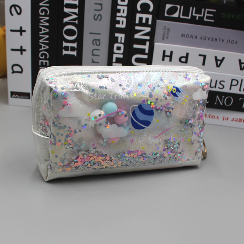 White cosmetic bag