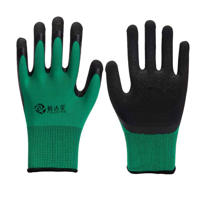Guantes de protección laboral resistentes al desgaste, espuma de látex, antideslizantes, para sitio de construcción, guantes transpirables, guantes protectores al por mayor