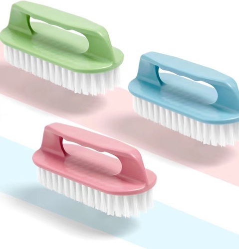 Laundry brush, soft bristle brush, shoe magic tool, shoe-friendly multi-function cleaner, long handle handheld board brush, three-sided shoe brush