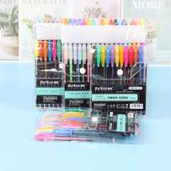 Directly supplied 48-color flash pen set DIY water chalk 12-color wrong question mark pen student graffiti coloring brush