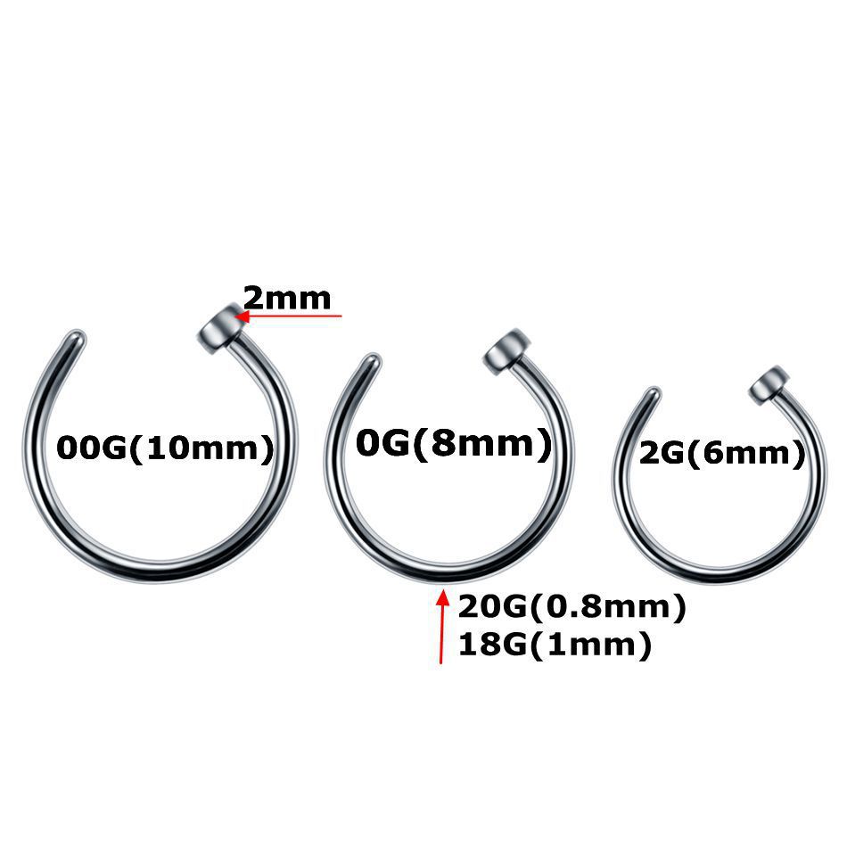 Zesen European American Fashion Stainless Steel C-Shape Nose Ring Fake Nose Ring Puncture Jewelry detail image 7
