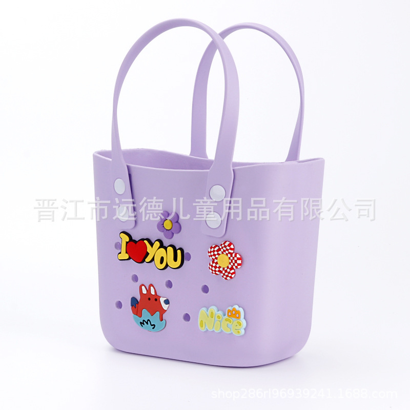 EVA Beach Hole Bag with Snap Button Accessories Cute Lunch Bag DIY Small Bag picnic bag storage handbag