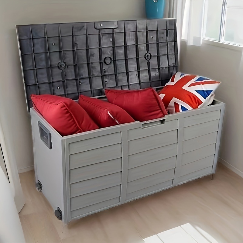 2025 nueva caja de almacenamiento impermeable de jardín al aire libre a gran escala de 260 litros (con caja de almacenamiento transfronteriza