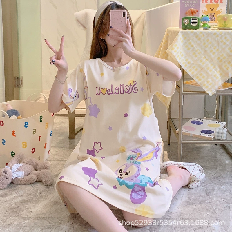 Ночная сорочка для кормления летний день тонкая Послеродовая хлопковая месячная одежда 5 апреля кормящие Беременные пижамы платье с коротким рукавом