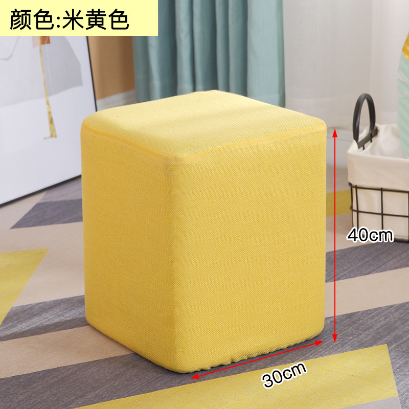 Taburete pequeño Internet celebridad hogar tela taburete bajo sala de estar creativa sofá taburete lindo taburete redondo zapatos Cambio de heces perezoso banco pequeño