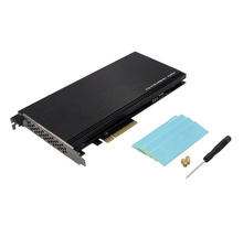 PCI-E 3.0 X8 PLX8724 4*M.2 NVMe SSD服务器级多功能扩展卡 免驱