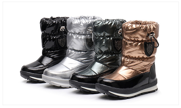 NOKOMETA Children's Parent-child Snow Boots Men's And Women's Winter Medium Tube Wool Thickened Warm Large Size Cotton Shoes Winter Boots Waterproof_voghion.com