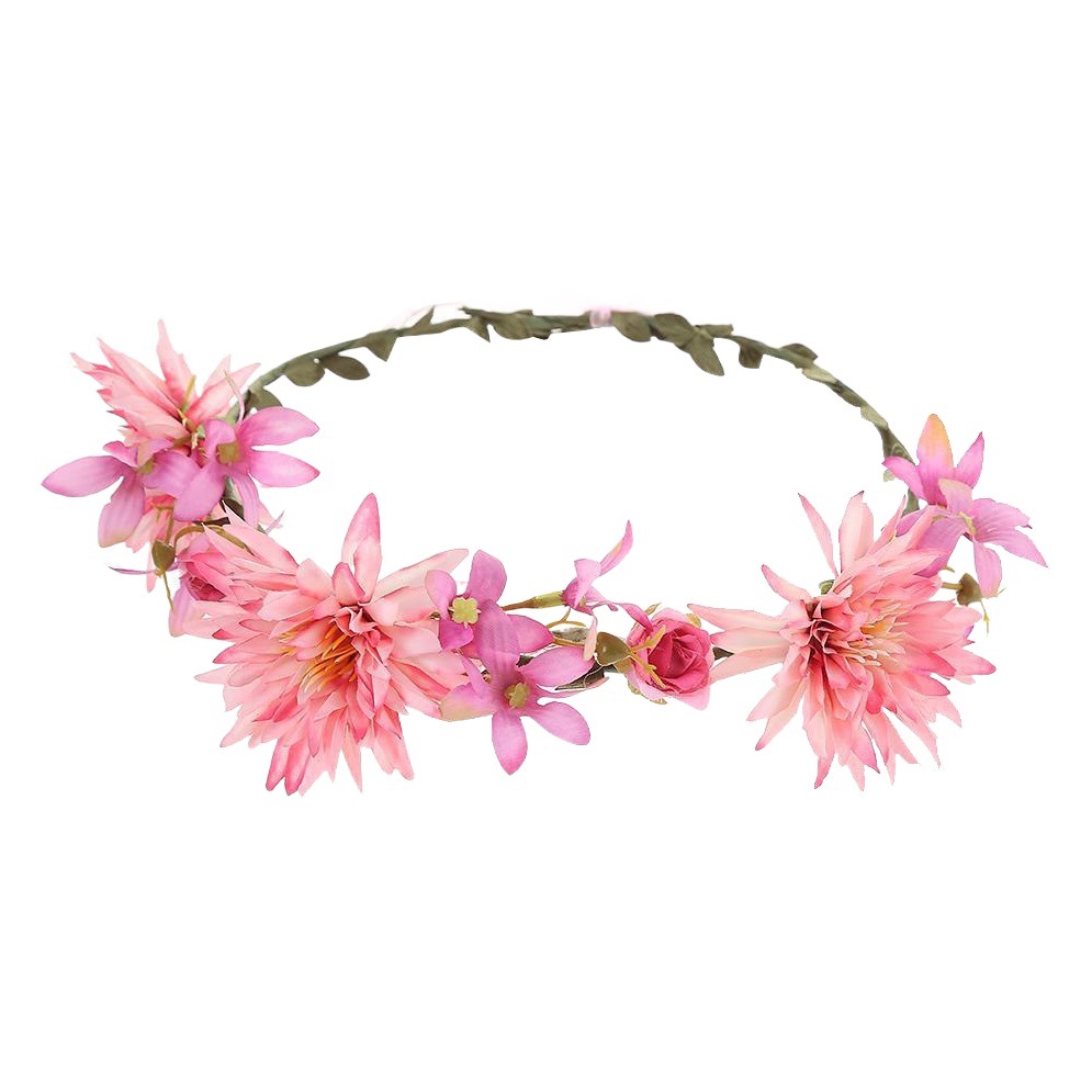 Suministro transfronterizo Europeo y Americano tocado nupcial flor artificial guirnalda tocado hecho a mano diadema tocado multi-color opcional