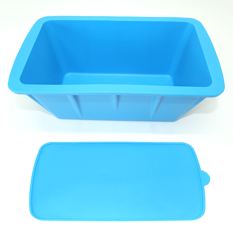 Amazon cubo de hielo gran hielo molde de silicona caja de hielo con cubierta caja de silicona congelada gran rejilla de hielo super grande