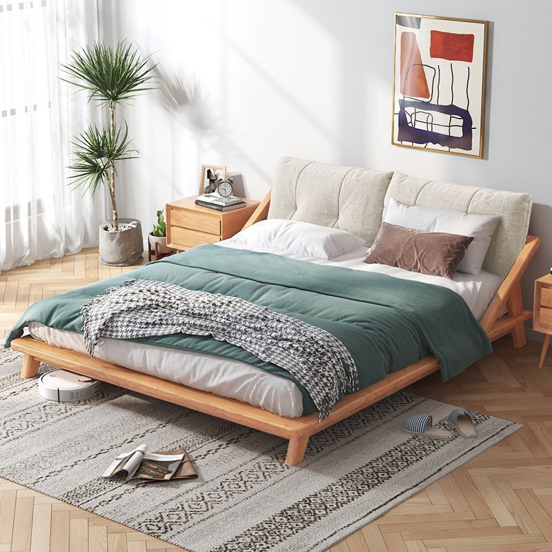 Japanese-Style Wooden Bed Modern Minimalist Small Apartment 1.8/1.5 Tatami Solid Wood Nordic Double Master Bedroom Low Bed Natural Wood Japanese-Style Wooden Bed Modern Minimalist Small Apartment 1.8/1.5 Tatami Solid Wood Nordic Double Master Bedroom Low Bed Natural Wood