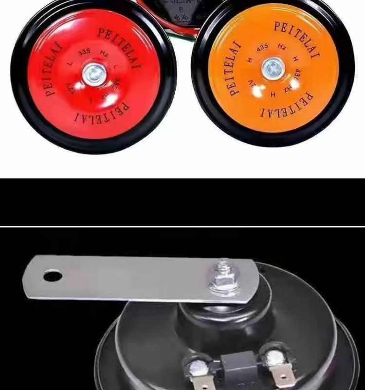 Car horn is suitable for 12v24V super-loud motorcycle big cargo car universal high bass whistle waterproof basin type steam