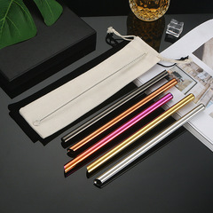 304 stainless steel inclined mouth straw milk tea coffee drink mixing portable creative straight tube color manufacturer wholesale