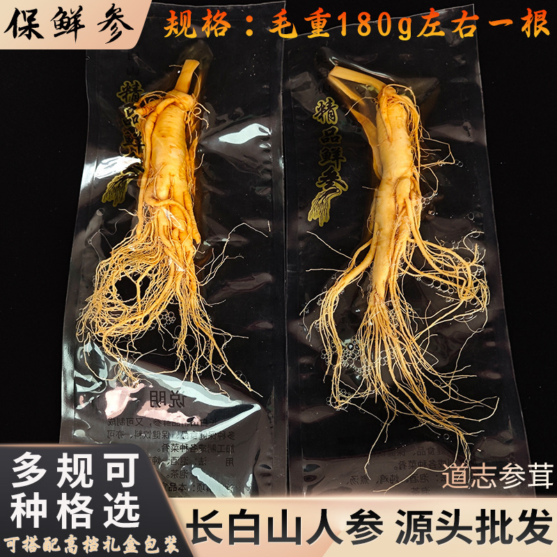 人参长白山新鲜东北特产泡酒特大号整根批发吉林鲜人参礼盒保鲜参|undefined