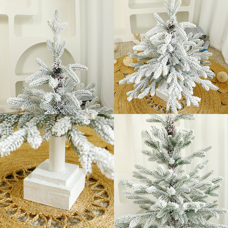 Navidad nuevo PE madera de nieve árbol de Navidad cifrado decoración de árbol de Navidad decoración de escritorio árbol de Navidad decoración de Navidad