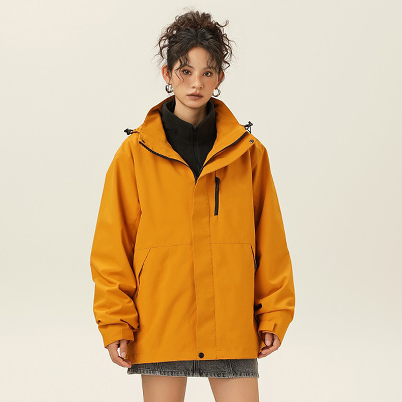 NASA玫瑰红冲锋夹克男女春秋季2025新款户外三合一登山衣服外套男|undefined