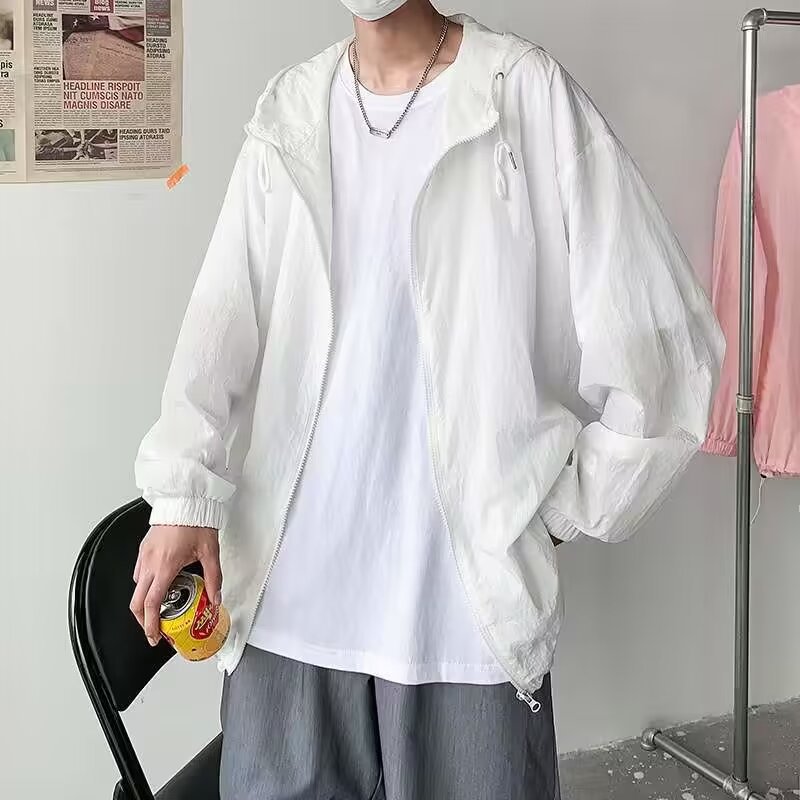 Ice Silk Sun Protection Clothing Men's Summer Outdoor Mountain Style Thin Trendy Brand Jacket Couple Jacket Fishing Sun Protection Clothing Jacket