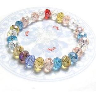 Korean Fashion New Colorful Artificial Crystal Bracelets, Colorfulful Beaded Bracelets, Small Jewelry Wholesale, Multiple Options to Choose from