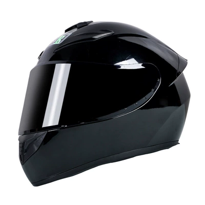 Motosiklet kaskı (dəbilqə) — Men and Women, Winter Electric Bike - pure-bright-black-black-lenses-s55-56cm