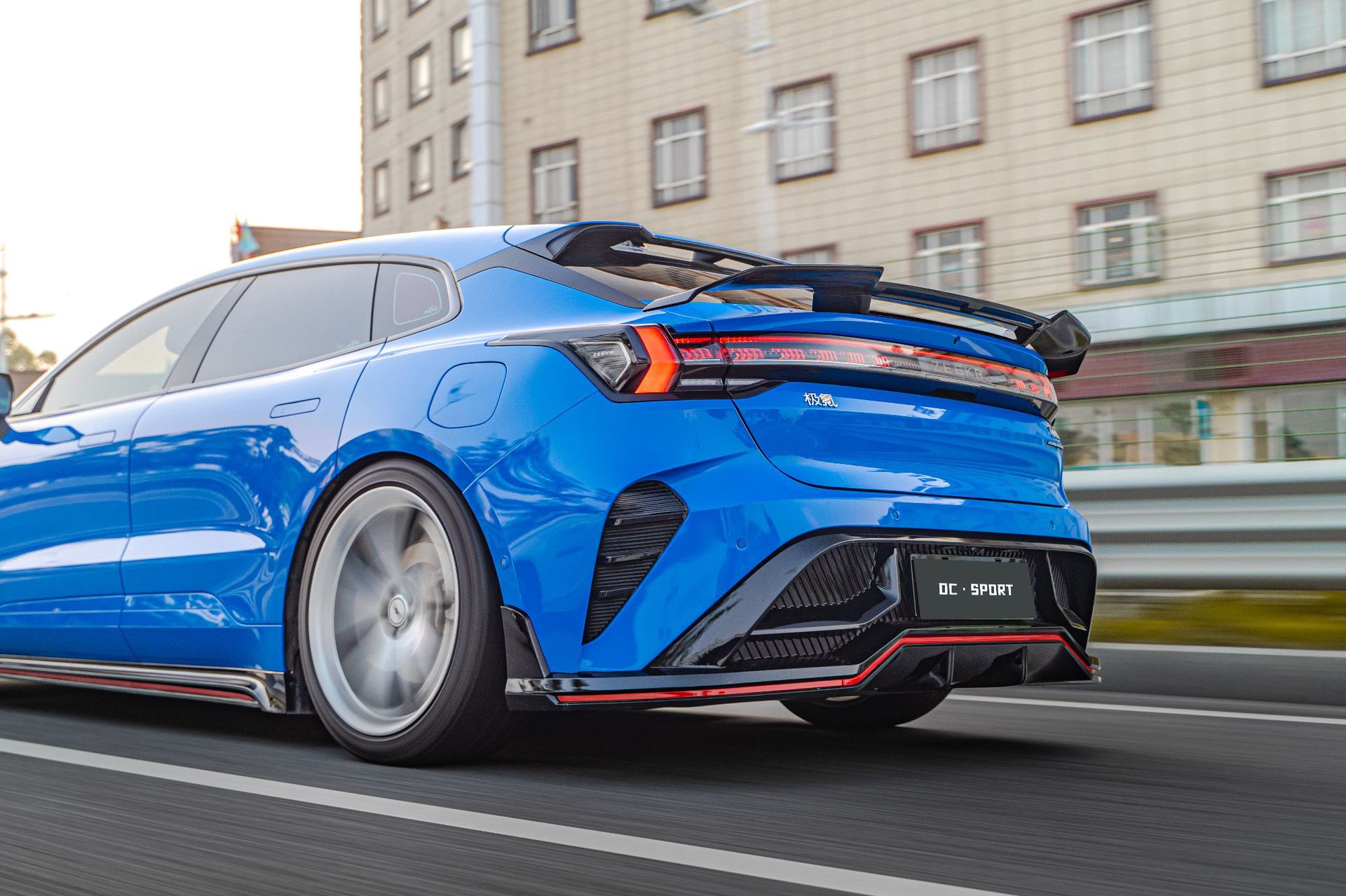 Suitable for 21-26 model Zeekr 001 DC model wide-body modification front spoiler, side skirts, rear lip, and sporty rear wing kit