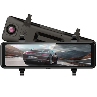 Explosive car rearview mirror CARPLAY WIFI GPS WDR HD 4K three lens driving recorder