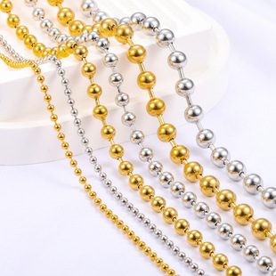 Multi-specification Stainless Steel Ball Chain Gold Chain DIY Accessories Necklace Bracelet Ball Chain Fashion Chain Accessories