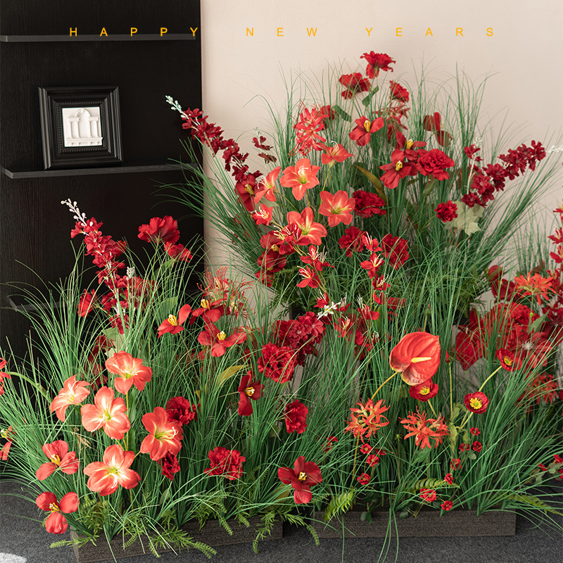 大型仿真造景植物芦苇假花庭院角落摆件酒店酒会氛围仿真花装饰花