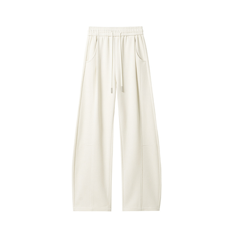 Amerikanische, schwere Herren-Sweatpants im schräg geschnittenen Scimitar-Stil für den Herbst – Trendige Marke, drapierter Sport-Look, lange, saubere Passform, lässig_voghion.com