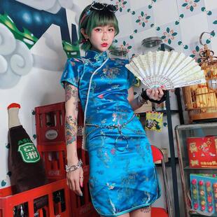 I 29619 Dragon Phoenix Cheongsam Dress ���P������a����