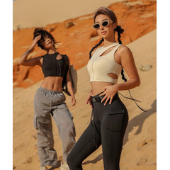 歐美外貿跨境性感時尚高強度背心瑜伽服女帶胸墊運動文胸健身內衣