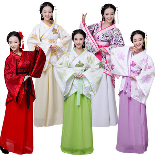 Ancient Costose Female Tang Suit Hanfu Student Regular Double Winding Fringe Performance Dress Portrait Fairy Dress Adult Ceremony Performance Dress