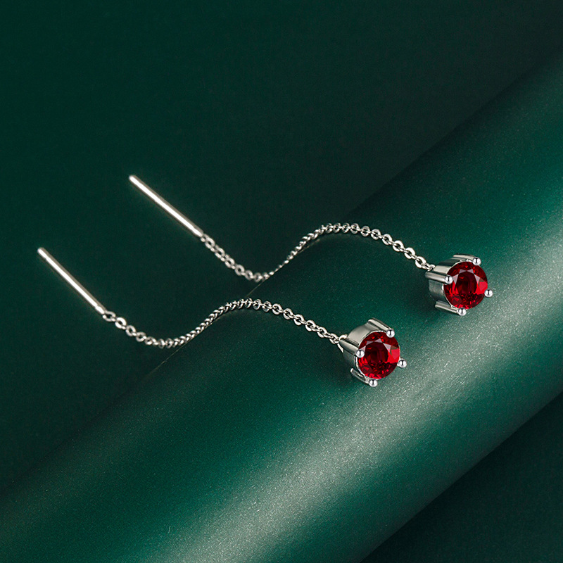 Fashion Square Copper Plating Zircon Drop Earrings 1 Pair